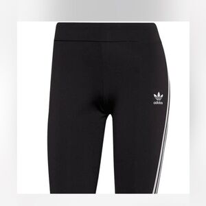 Adidas Black Flare Track Pants with White Accents
